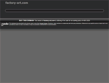 Tablet Screenshot of factory-art.com